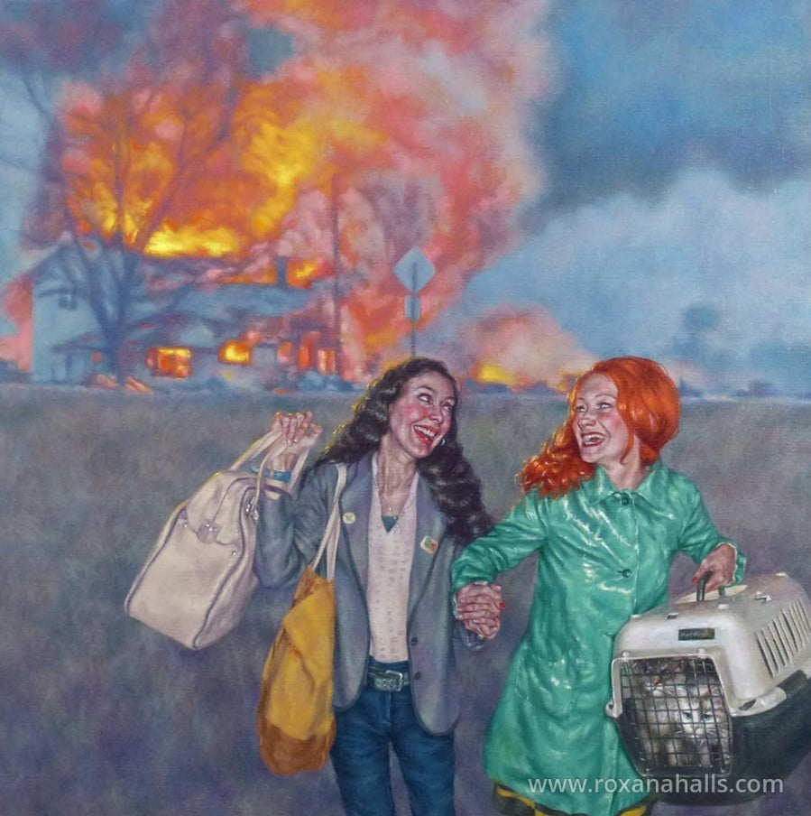 Laughing While Leaving 90 x 90 cm