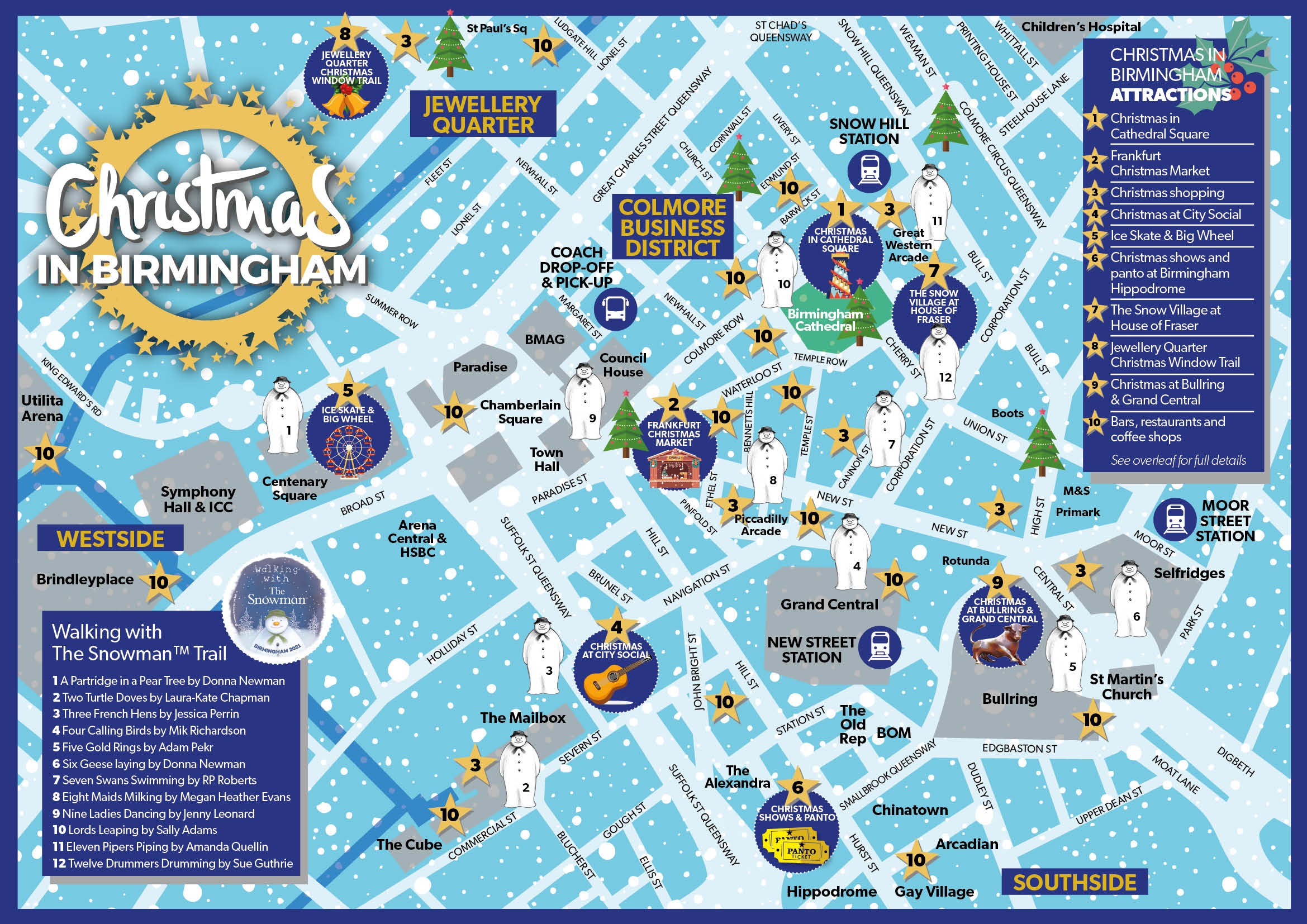 Christmas in Birmingham map