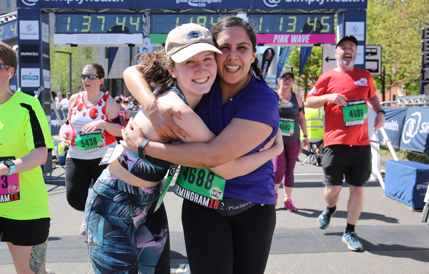 The AJ Bell Great Birmingham Run finish line