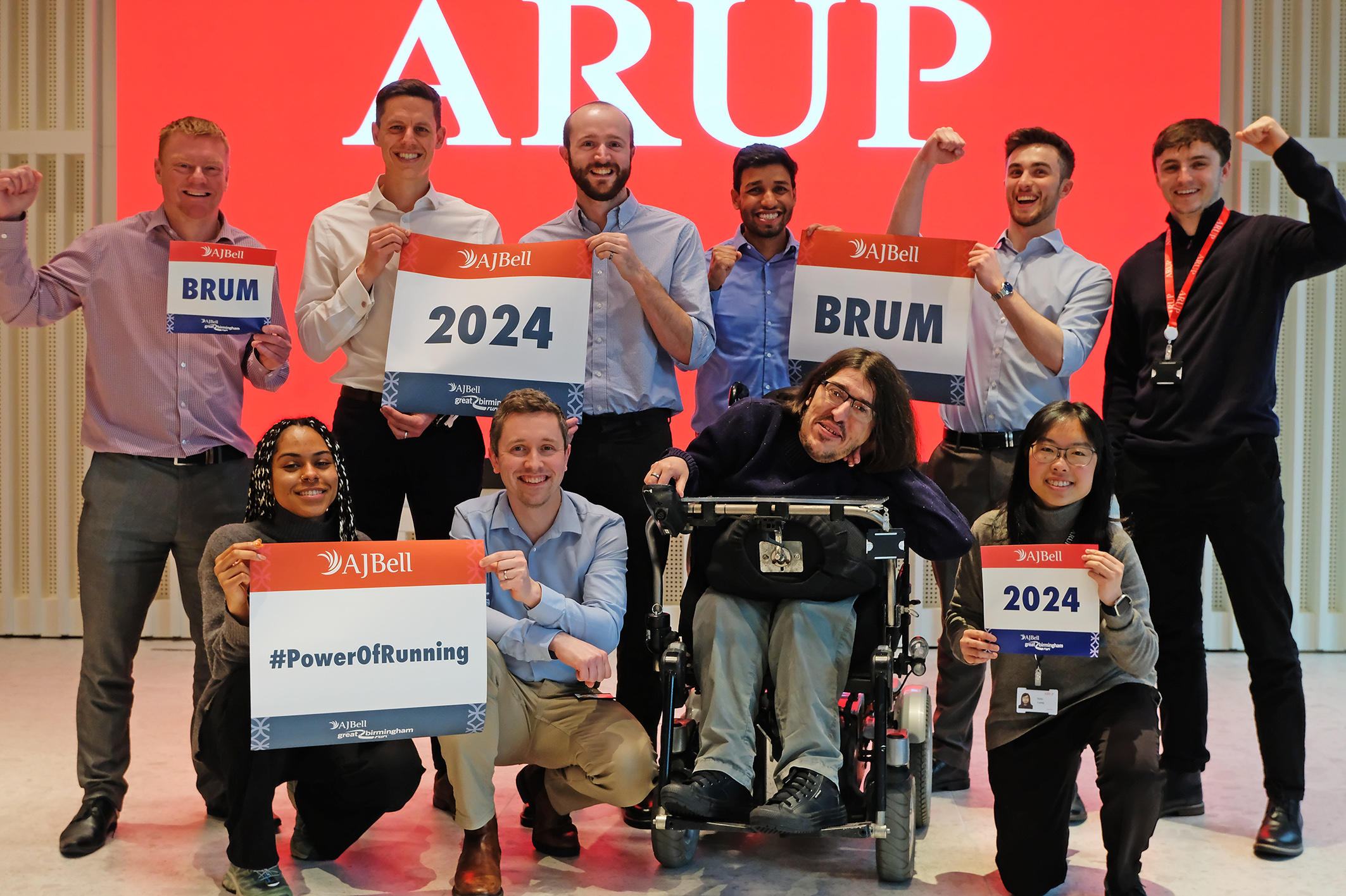 Arup runners counting down to the AJ Bell Great Birmingham Run Business Challenge at their new city centre offices