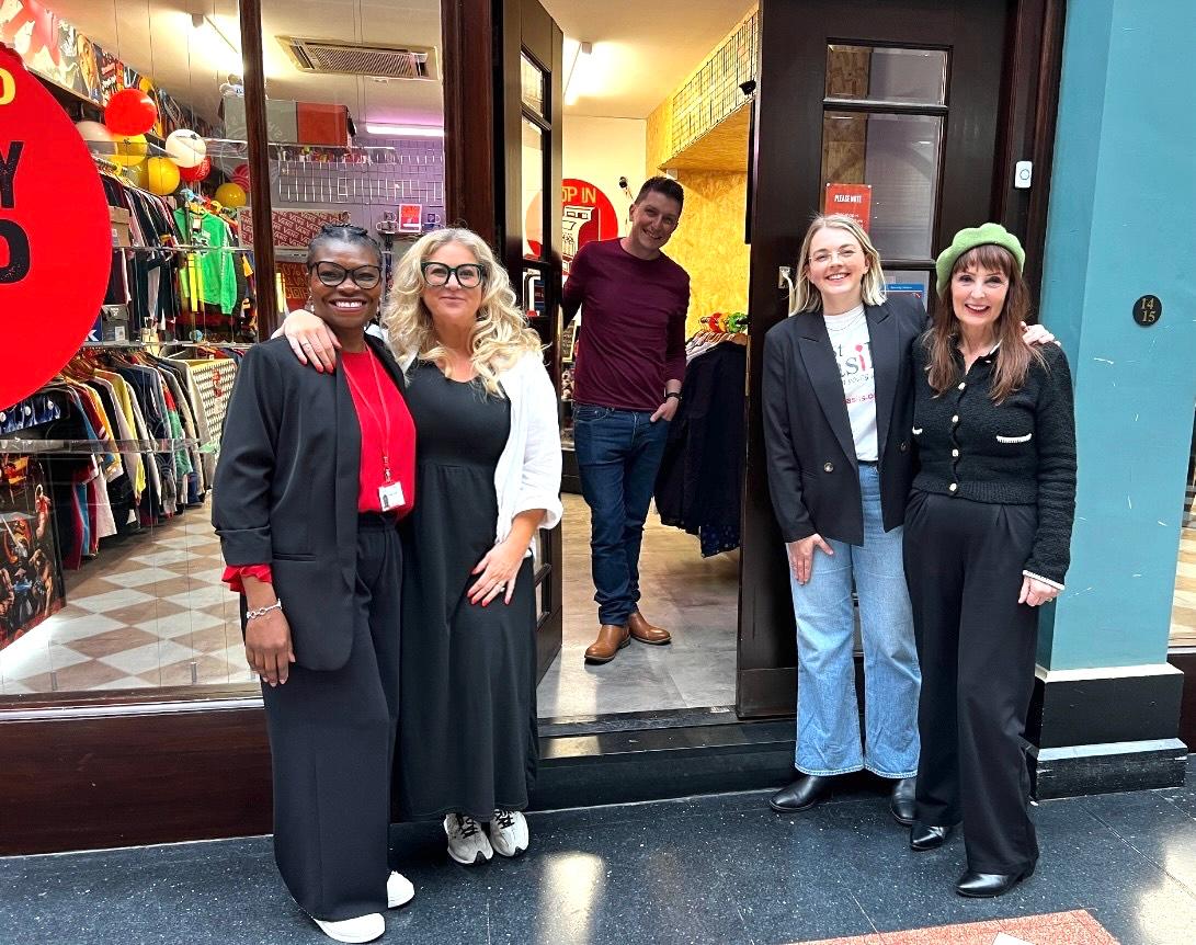 St Basils staff at the pop up shop in Great Western Arcade