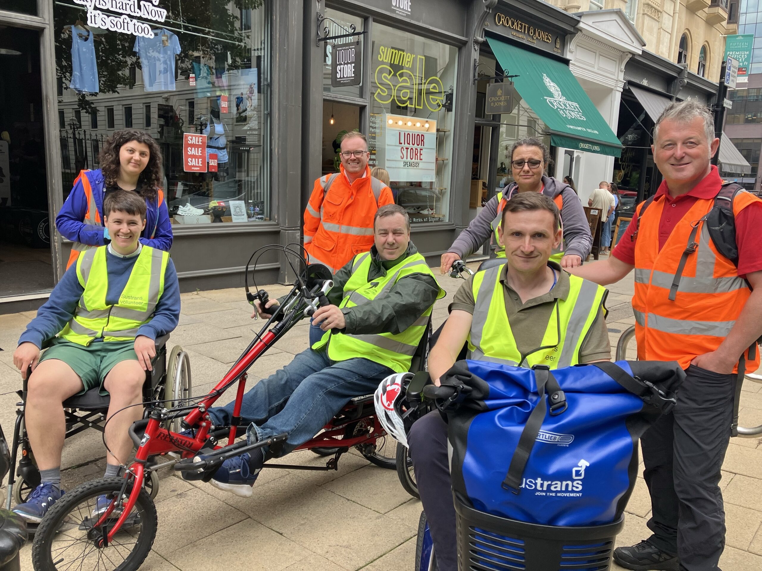 Accessibility audit Colmore Row, Birmingham 21 24.7.24 credit Ellie Pipe Sustrans