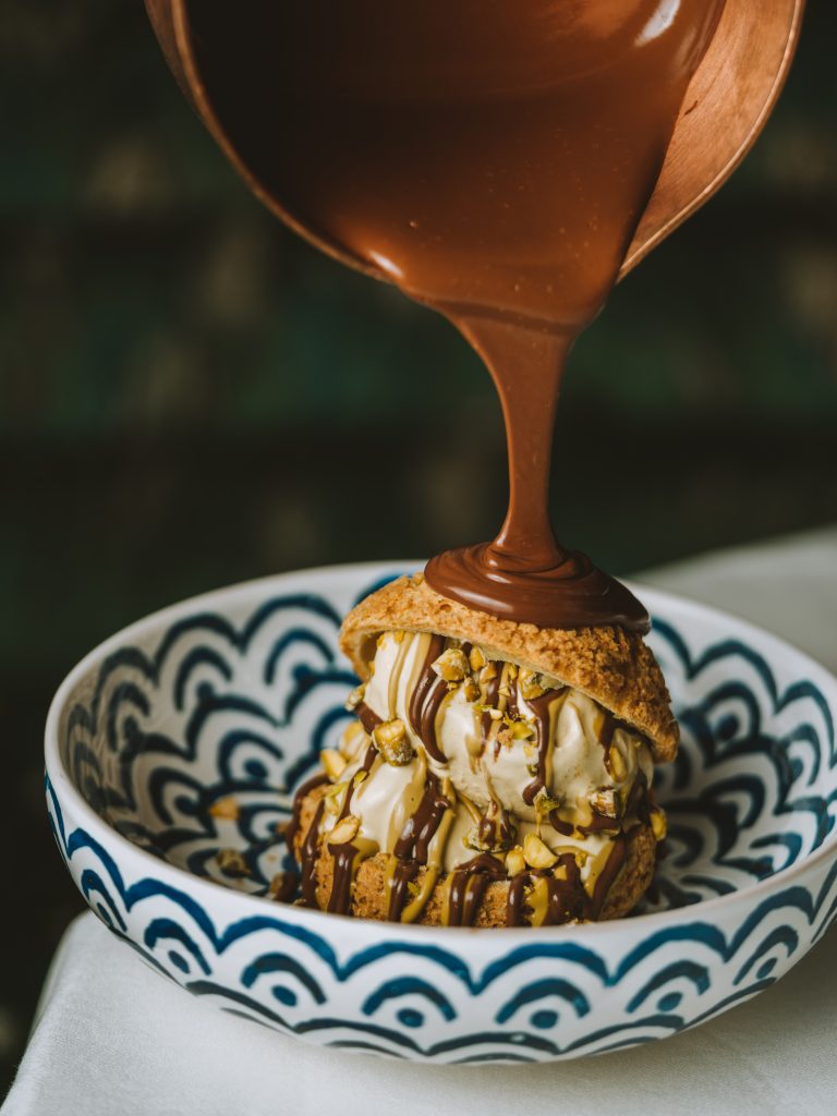 Copie de PISTACCHIO PROFITEROLE credit joann pai 2 Celebrate New Year in style with La Bellezza's New Year's Eve menu