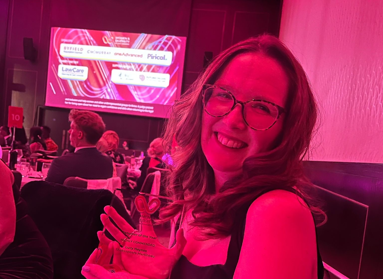 Lucy Haynes has been recognised with a highly commended honour in the Returner of the Year category at the Women and Diversity in Law Awards