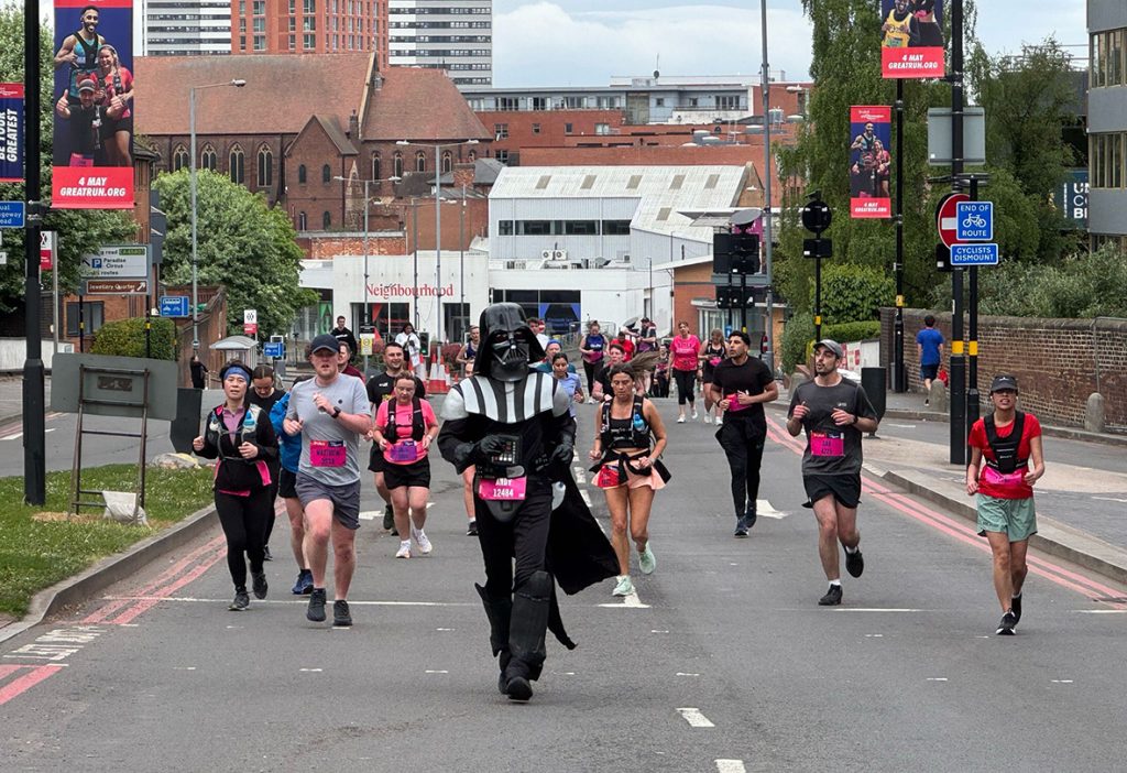 Biggest AJ Bell Great Birmingham Run gets Brum buzzing across Bank Holiday Weekend 1 May the Fourth Be With You at the AJ Bell Great Birmingham Run Biggest AJ Bell Great Birmingham Run gets Brum buzzing across Bank Holiday Weekend