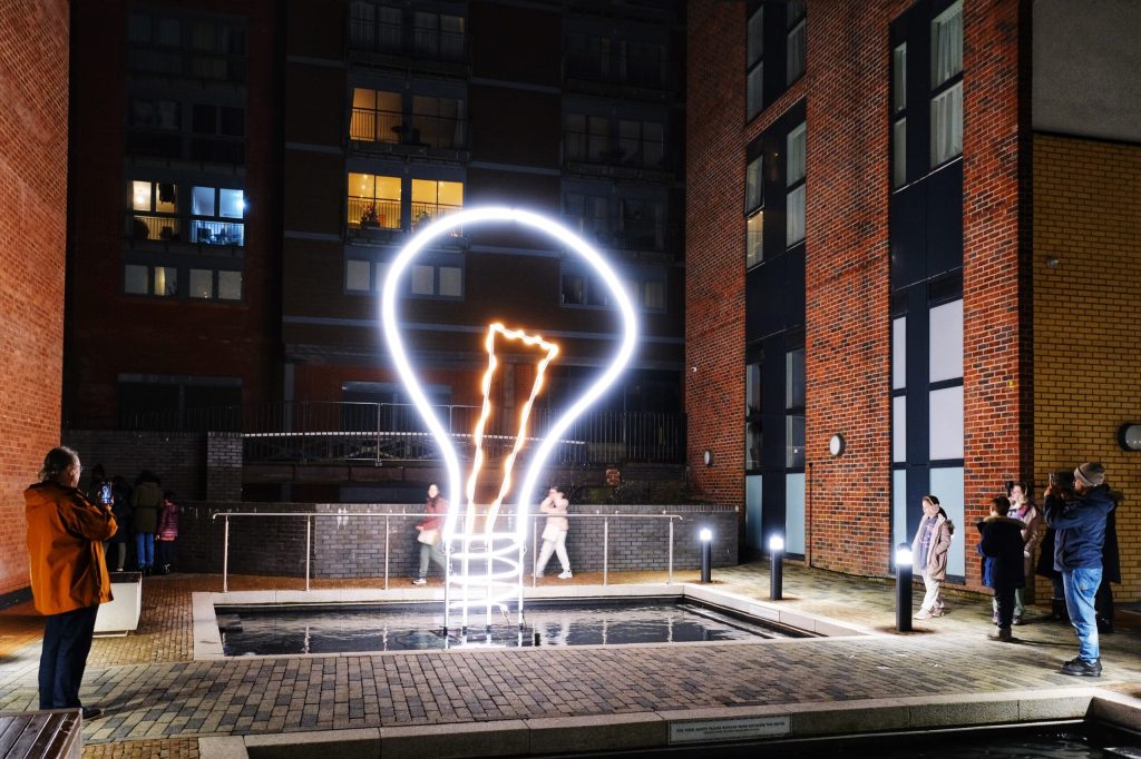 Open Call - Legacy Partners for Birmingham Light Festival 2 Ideas Happen Here 2, Newhall Square. Credit Irina Mackie