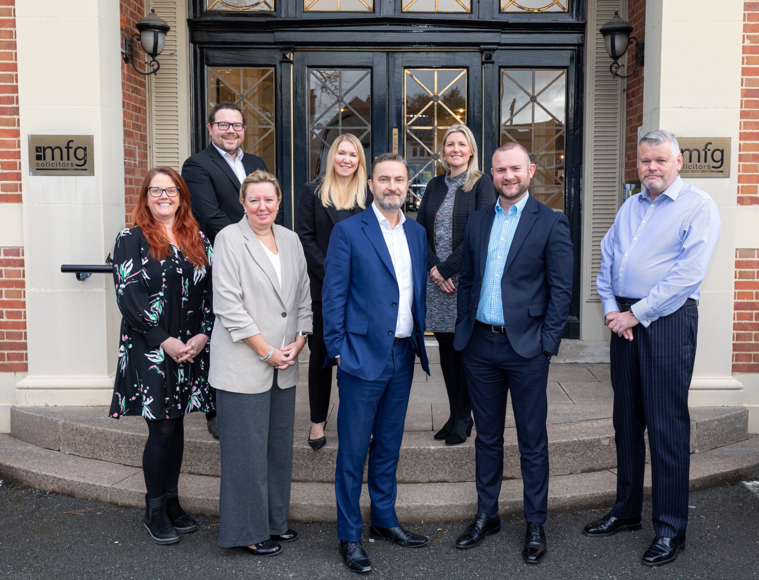 left back, Andrew Chandler, Sally Morris, Rebecca Rogers. Front row left, Alexandra Phillips, Katherine Tippetts, Andrew Davies, Sam Pedley and Robert Weston
