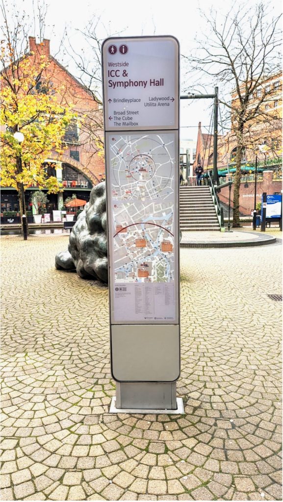 totem 1 Birmingham City Council Launches Public Consultation on City Centre Wayfinding Totems