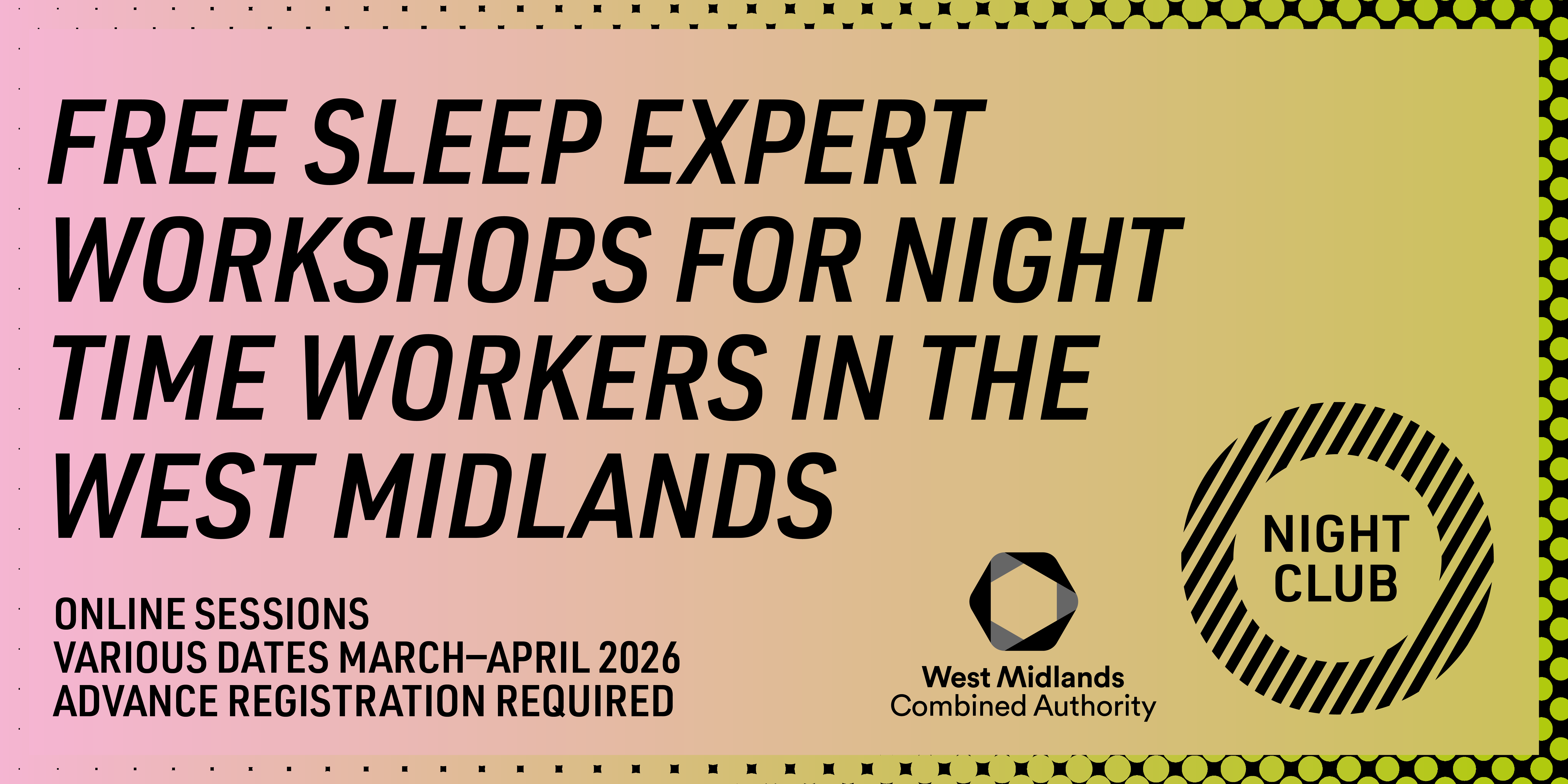 Training promo banner NC96