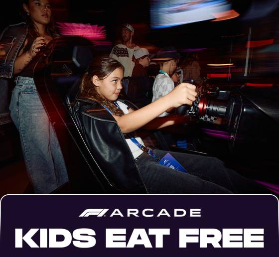 Easter Holidays at F1® Arcade - KIDS EAT FREE