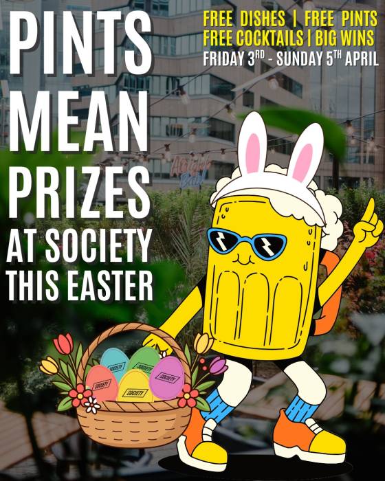 Pints mean prizes at society this easter