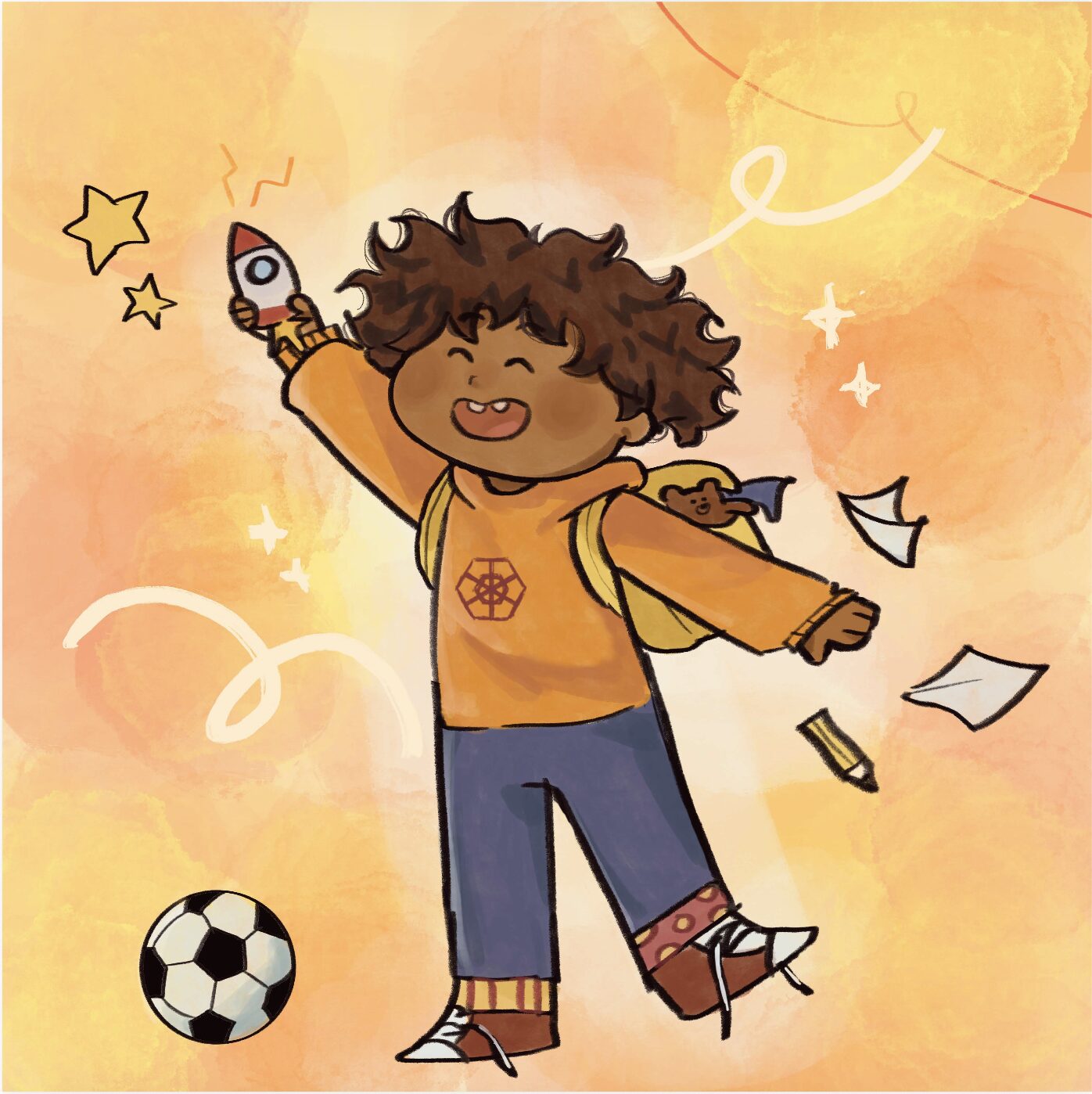 An Illustration for the book Am I Too Messy by second year illustration student Maryam Kalam