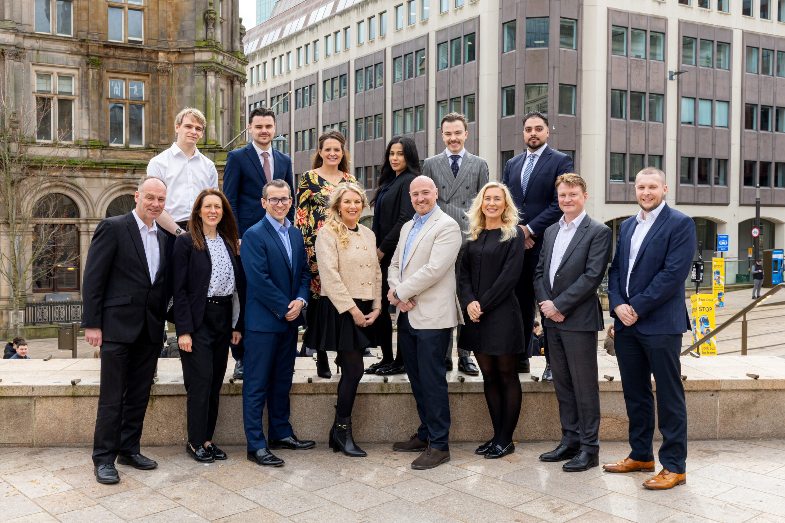 Clare Lang (front row centre) with Corporate team