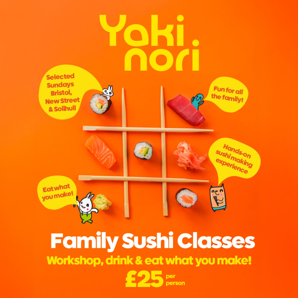 Monthly Sunday Family Sushi School at Yakinori Birmingham New Street 1 Monthly Sunday Family Sushi School at Yakinori Birmingham New Street