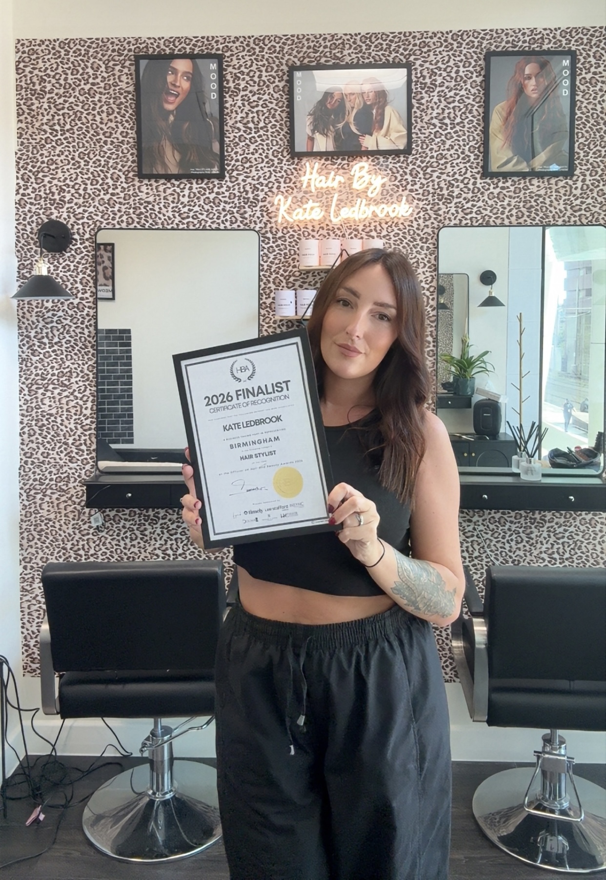 Kate Ledbrook with her certificate