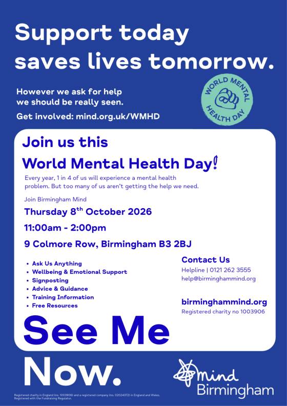 Birmingham Mind World Mental Health Day Pop-up